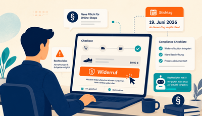 Bild zum Beitrag: Widerrufs&shy;button 2026: Was Online-Shops wissen müssen